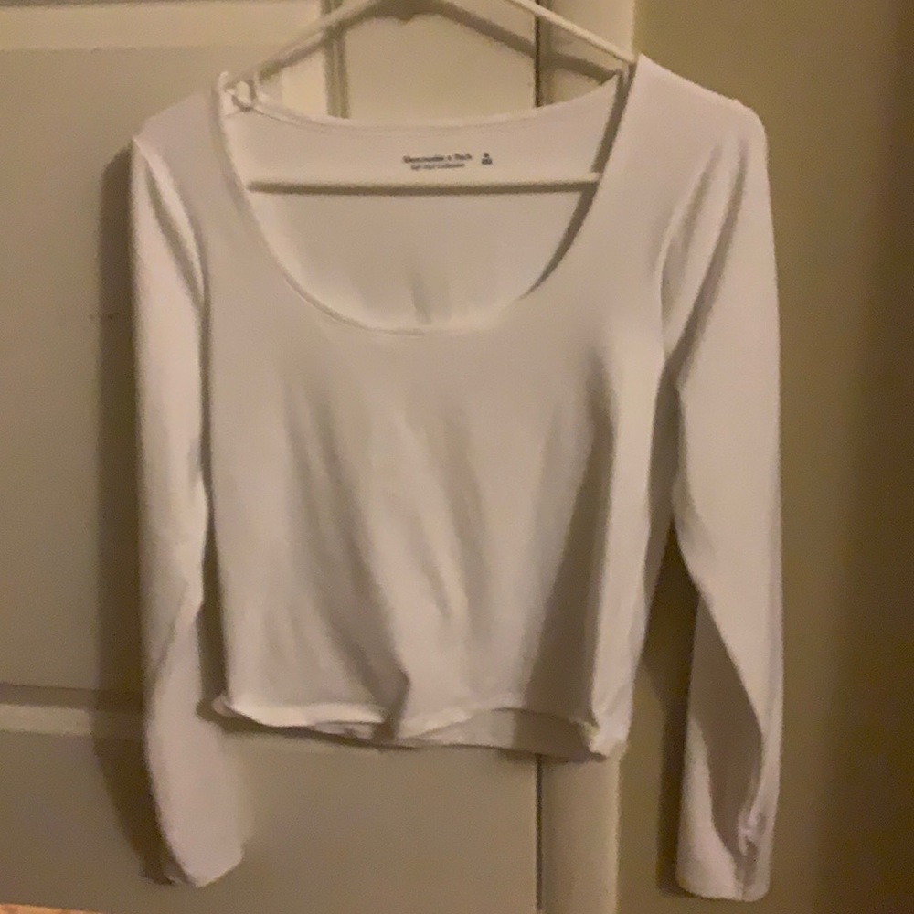 A&F Long-Sleeve Seamless Fabric Scoopneck Tee